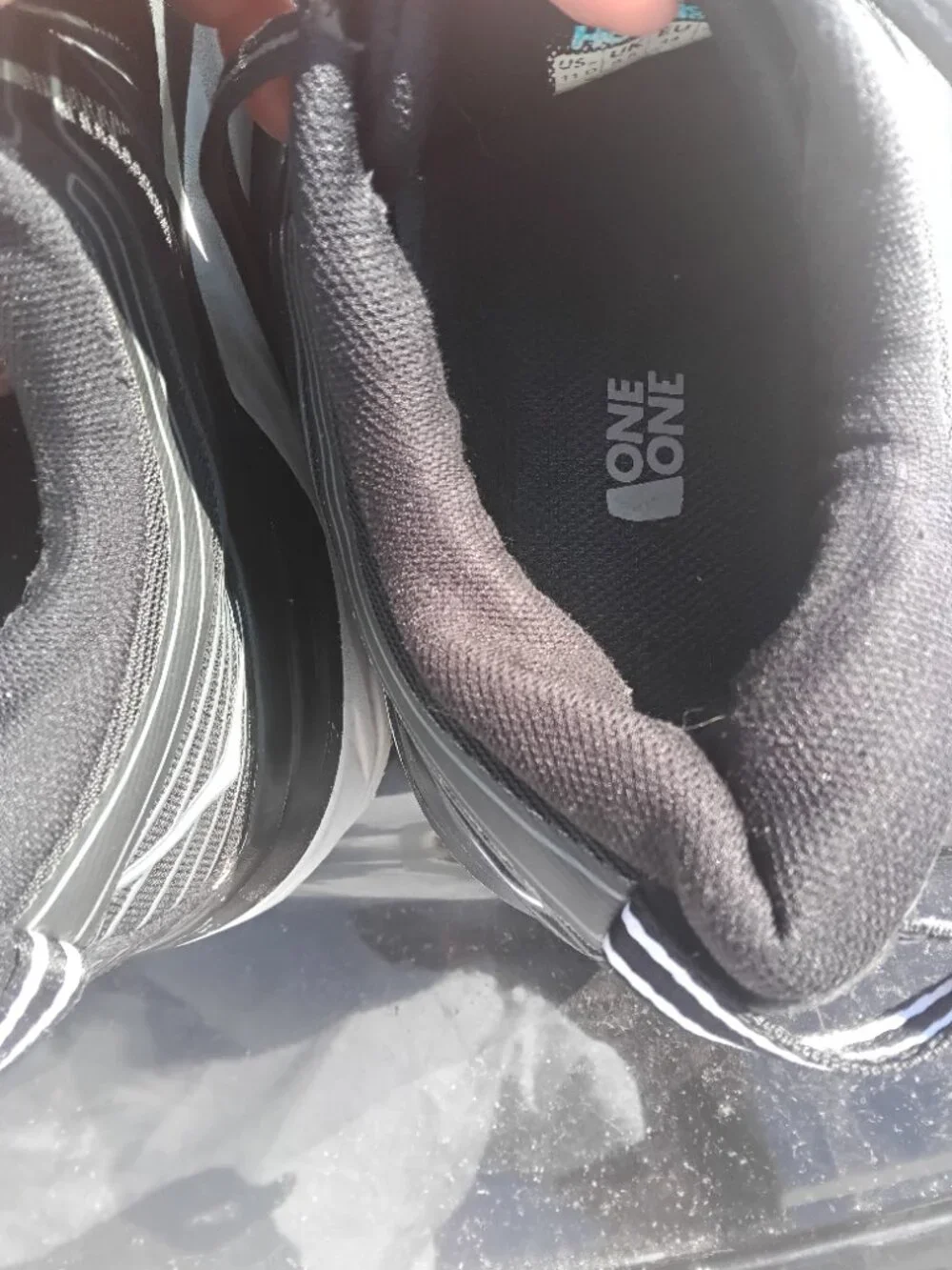 Hoka One One Bondi 7 Athletic Running Shoe Women's Size 11D Black White